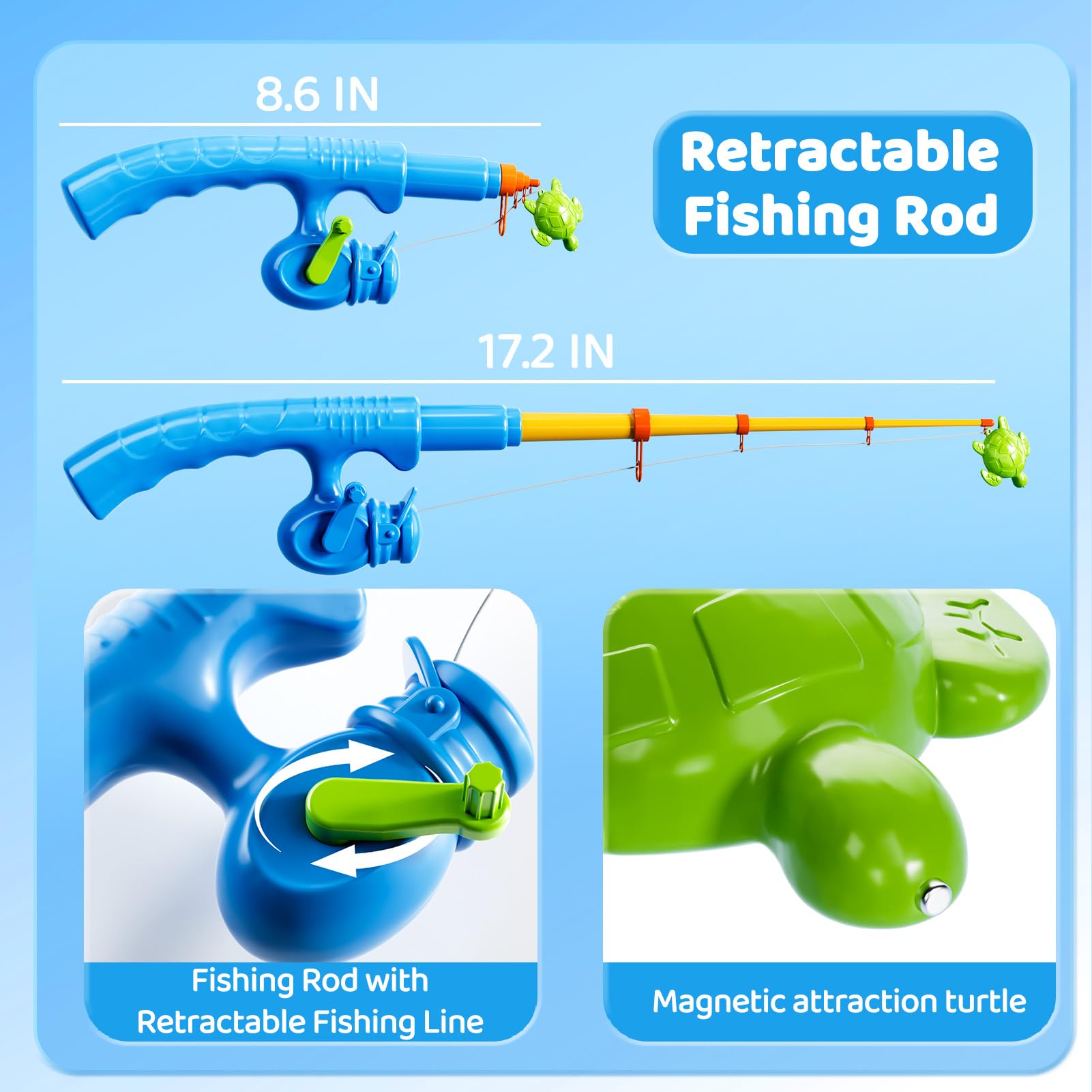 LILYBUDS magnetic fishing game colorful fish spark visual learning and exploration.