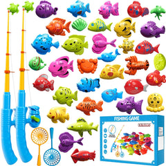LILYBUDS magnetic fishing game fish variety enhances color recognition and turn-taking during play.