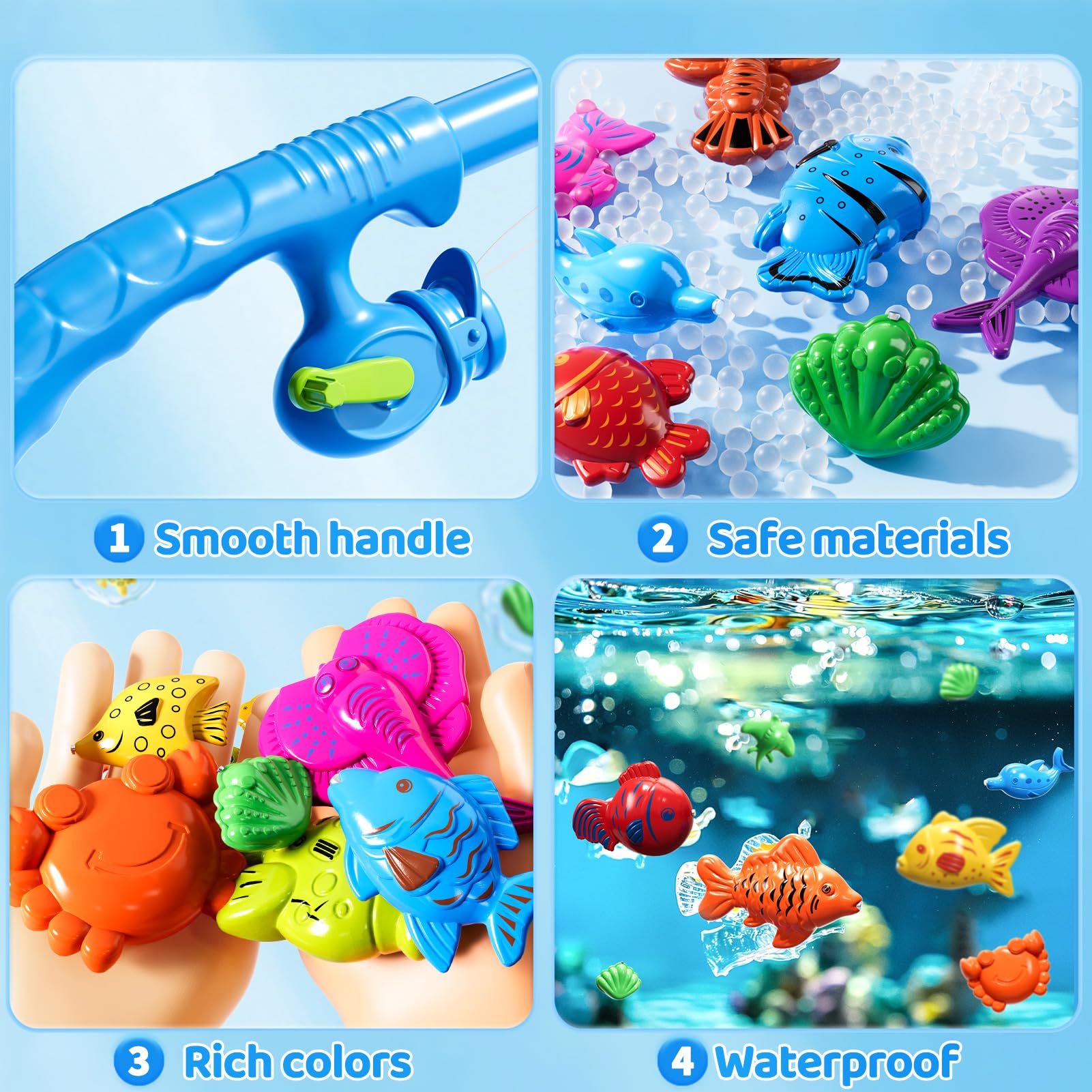 LILYBUDS magnetic fishing game kids playing supports motor skills and social interaction.