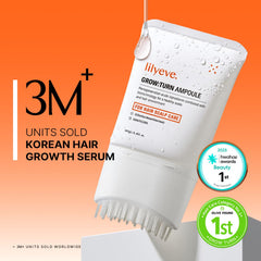 LilyEve GROWTURN built-in brush enables even serum application to roots.