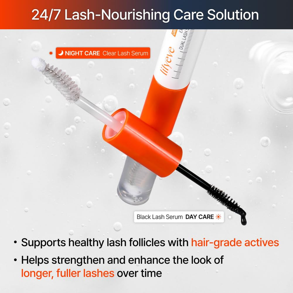 lilyeve GROWTURN day-night application demonstrates two-step lash care for continuous nourishment