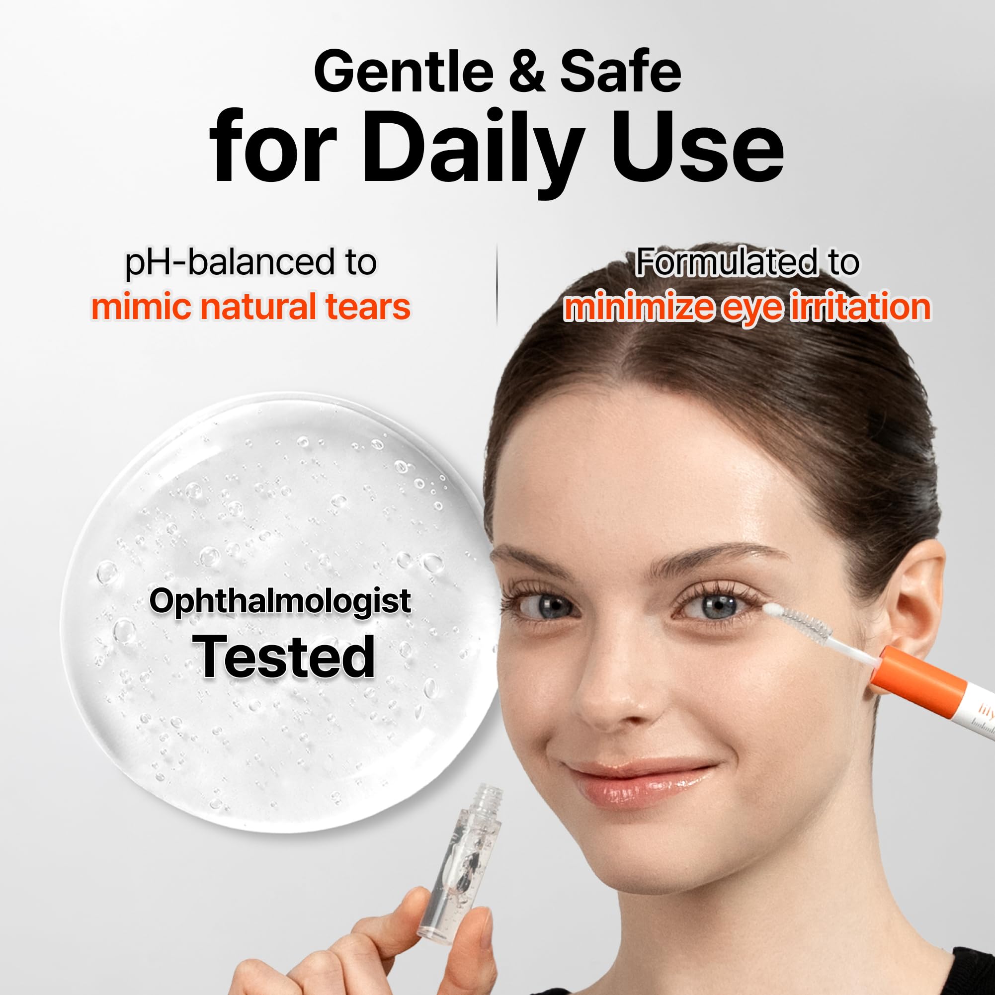 lilyeve GROWTURN prostaglandin-free label signals gentle, safe-eye formula