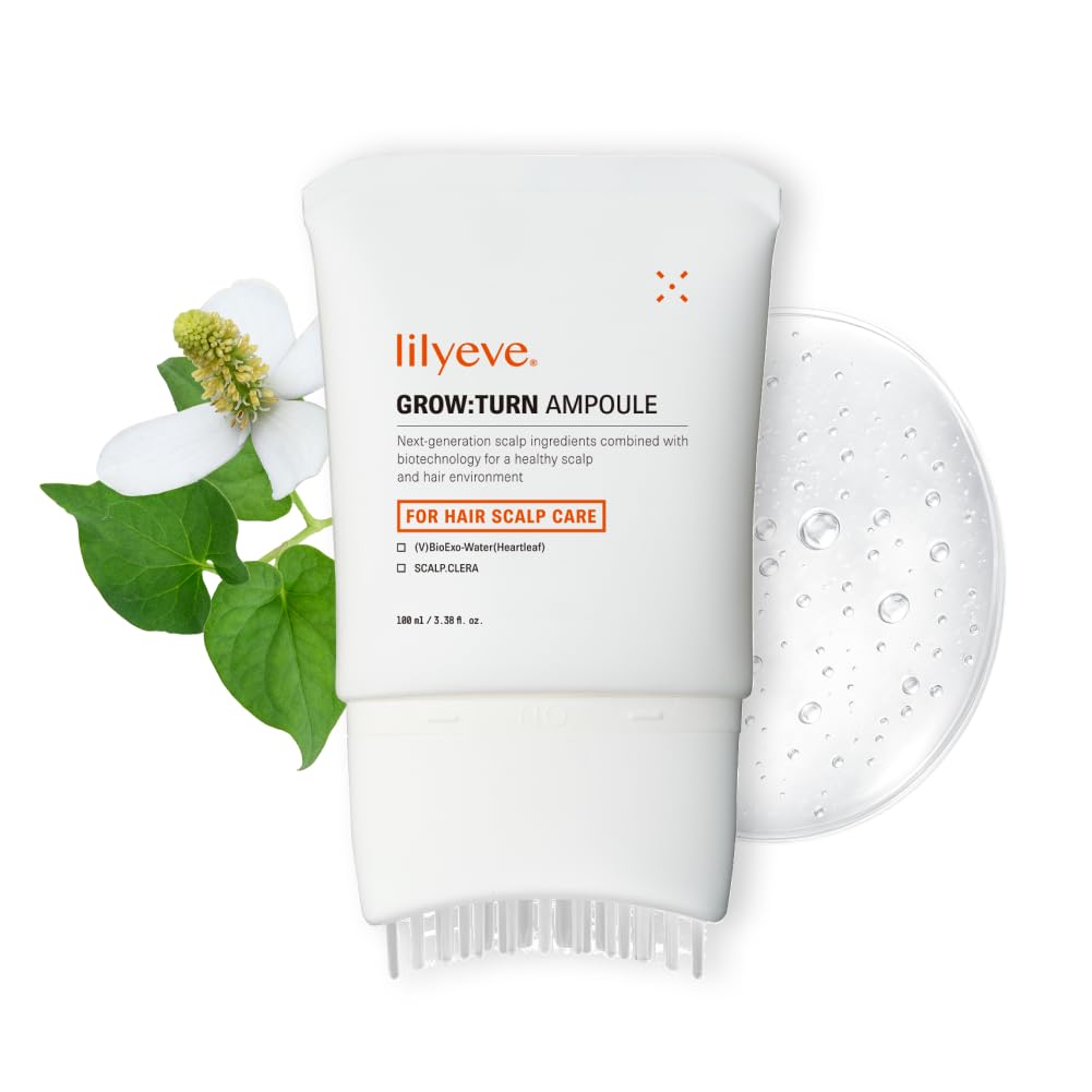 LilyEve GROWTURN serum bottle for daily scalp care and gentle root nourishment.