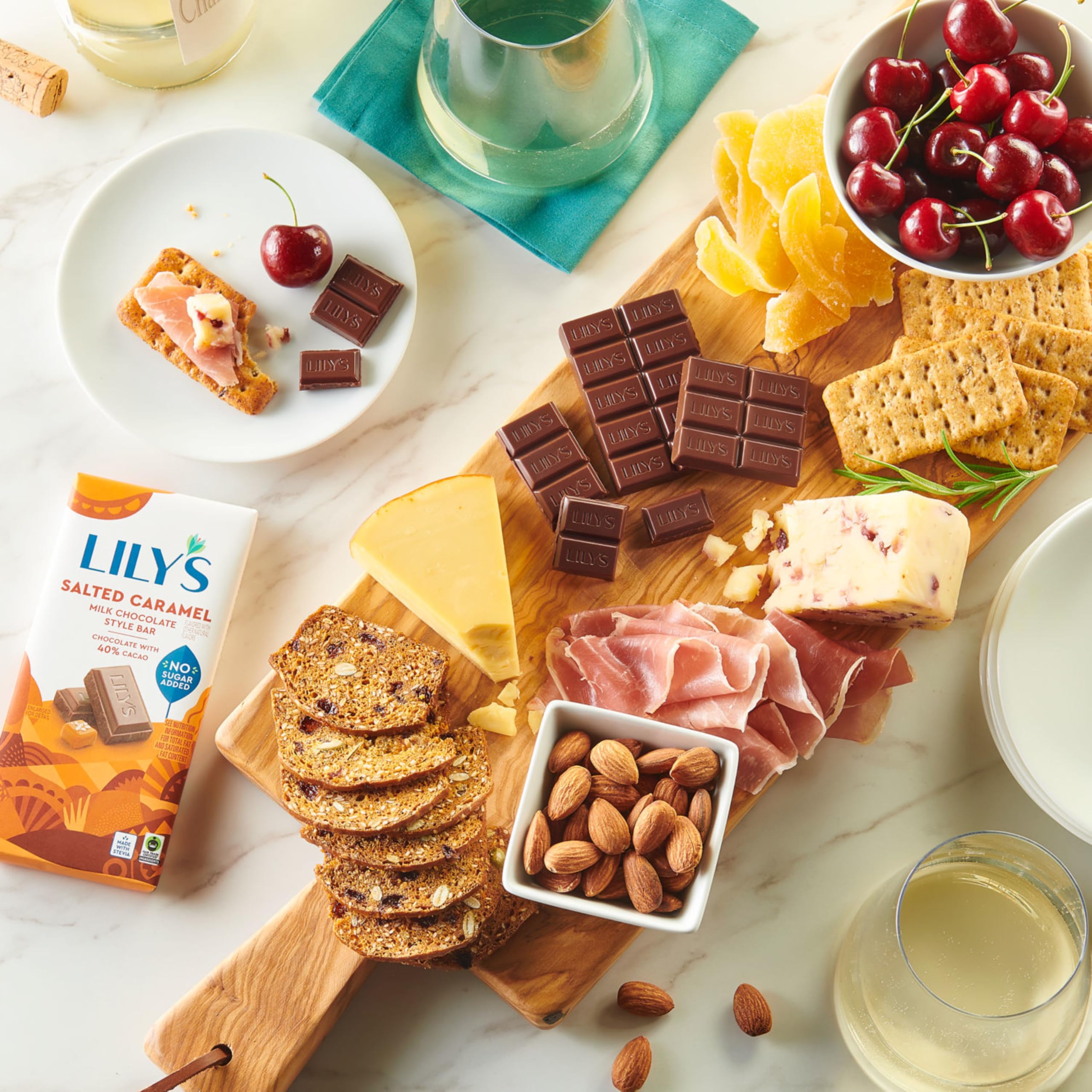 LILY'S Salted Caramel Milk Chocolate Style gift-ready wrapper image.