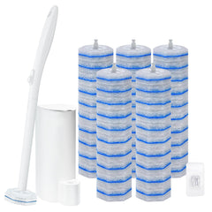 Liminfeit toilet brush and wall-mount kit enhances cleanup with a secure, space-saving design.