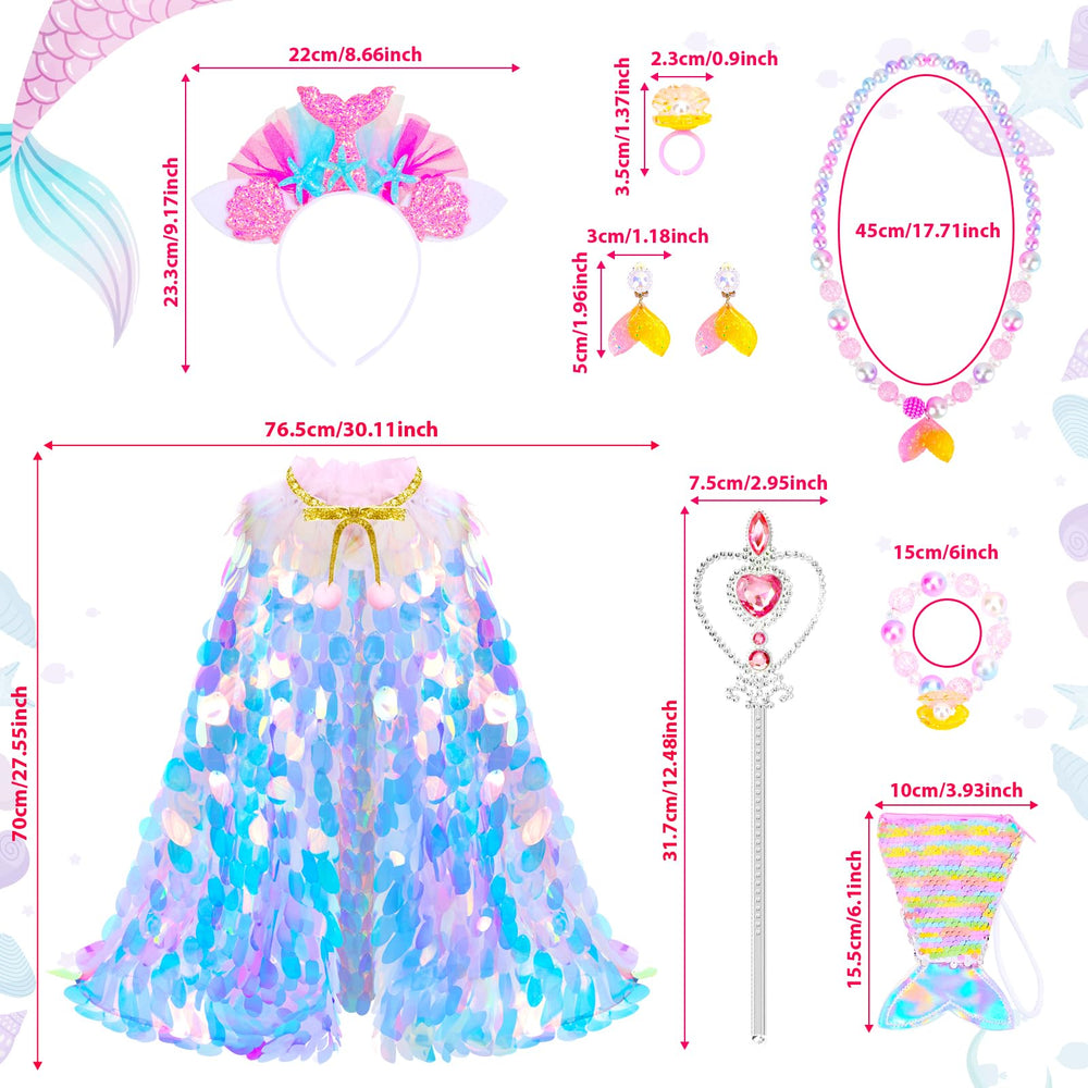 LIMIROLER mermaid hair hoop adds sparkle to imaginative play for kids.
