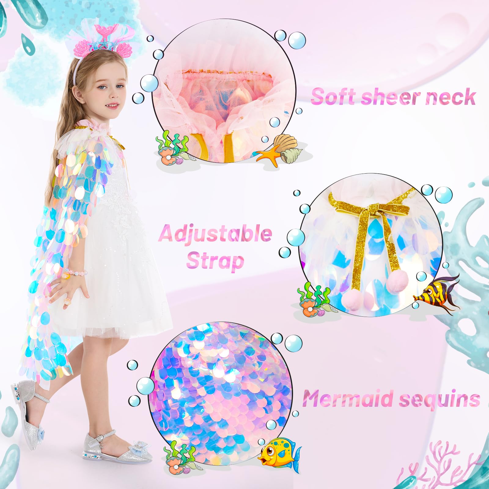 LIMIROLER mermaid tail bag keeps dress-up treasures organized.