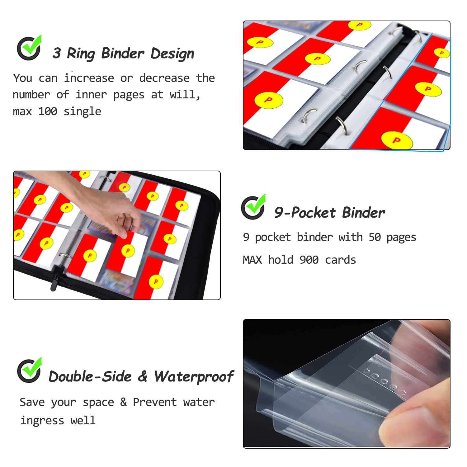 LIMSTDIC waterproof PU cover protects cards from spills and stains