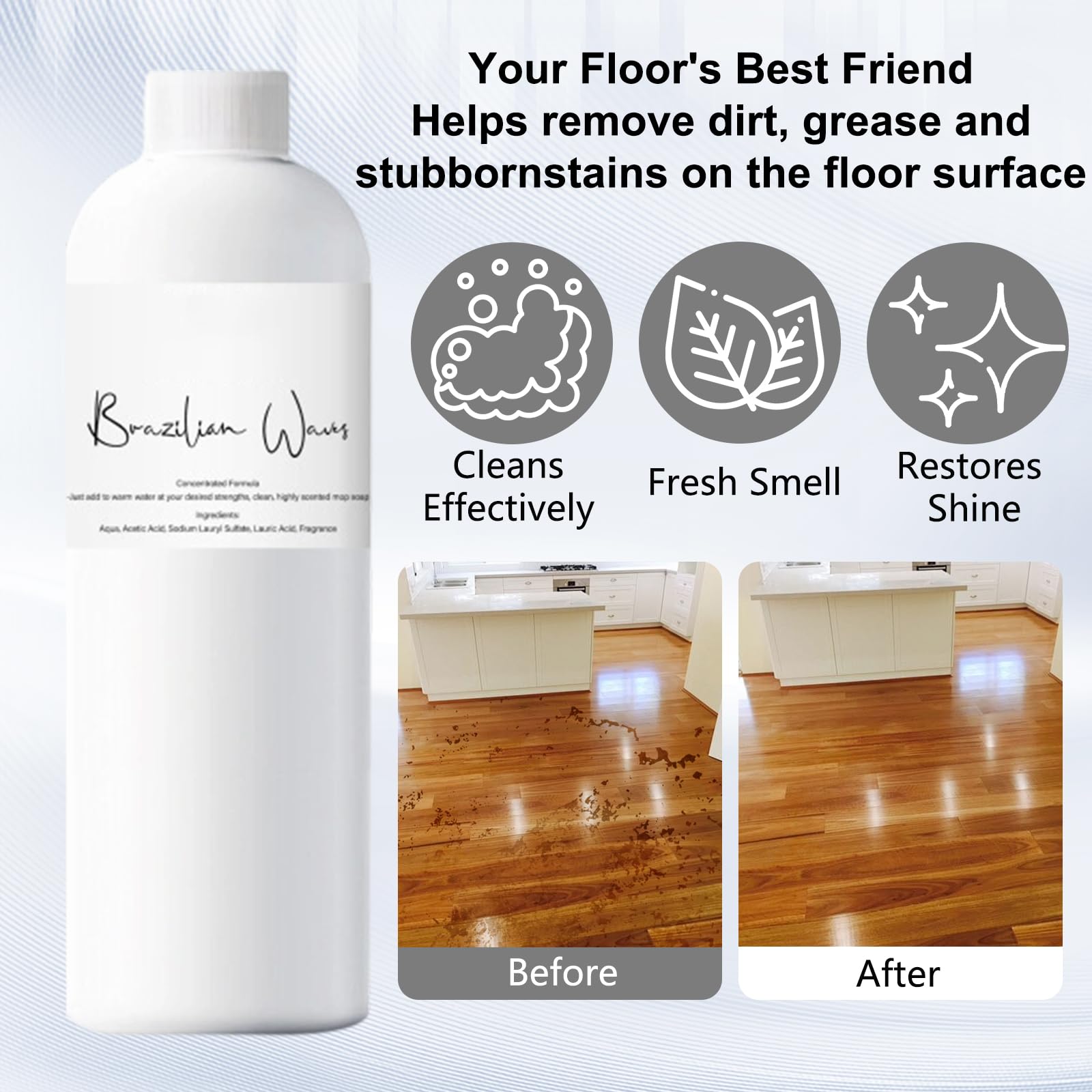 LINARTS Mop Soap bottle enables easy dilution for quick floor cleaning