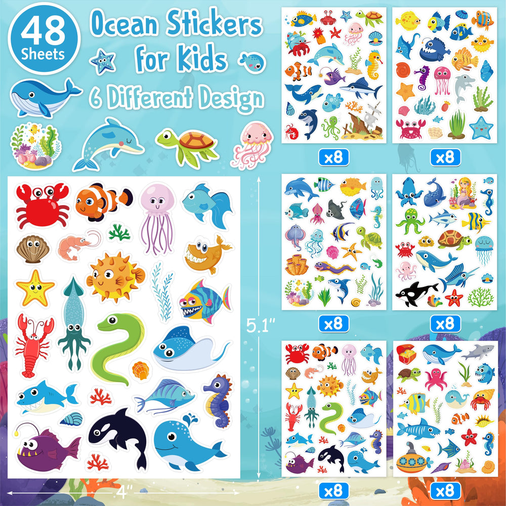 LINAYE 1040+ pieces of sea creatures ideal for party favors and gift bags