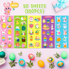 LINAYE Easter stickers durable and non-toxic, safe for kids to peel and apply.