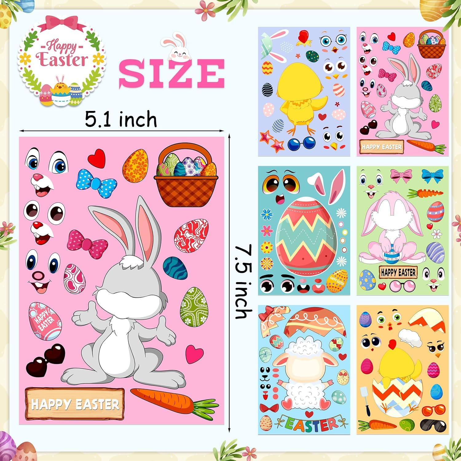 LINAYE Easter stickers lamb - gentle motif for notebooks and cards