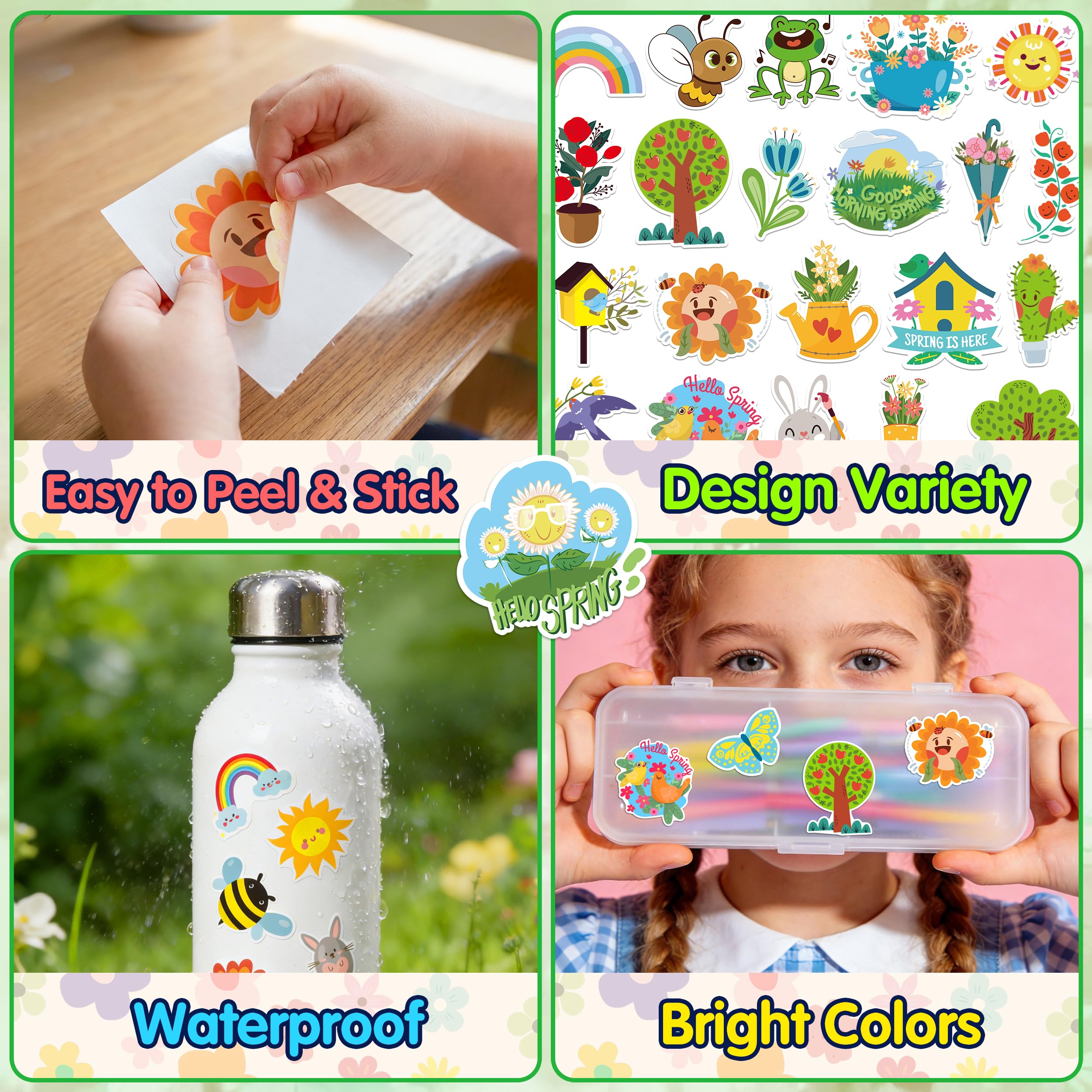LINAYE spring stickers decorate kids' projects and learning materials
