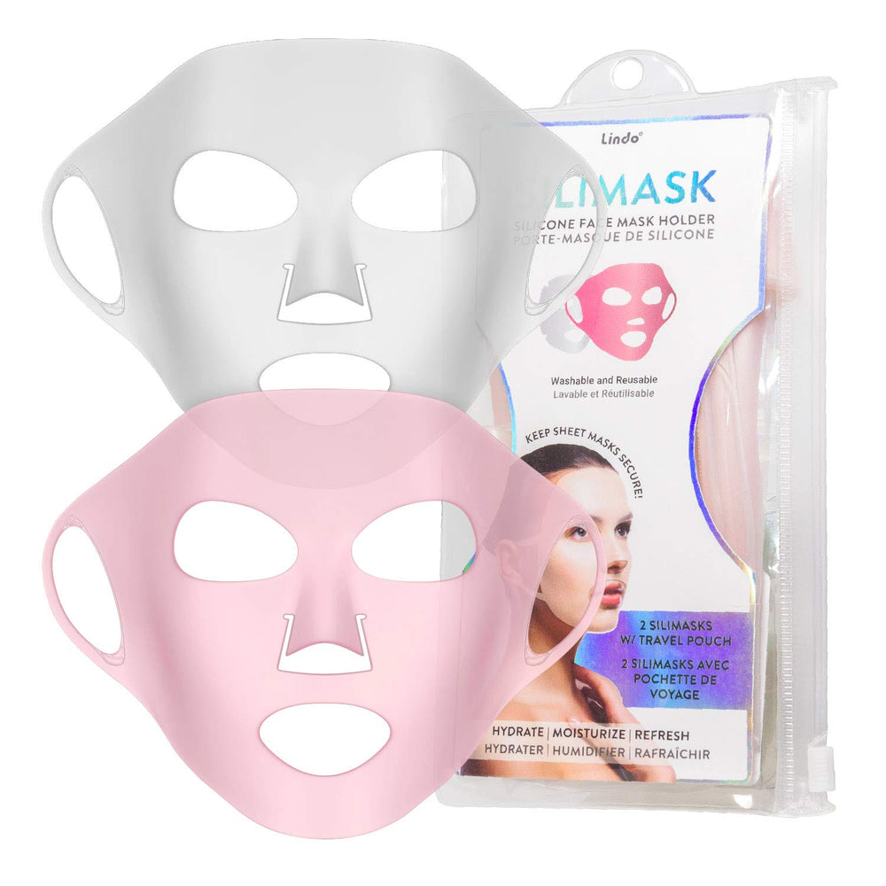 Lindo Silimask 2-pack front view keeping sheet masks in place.