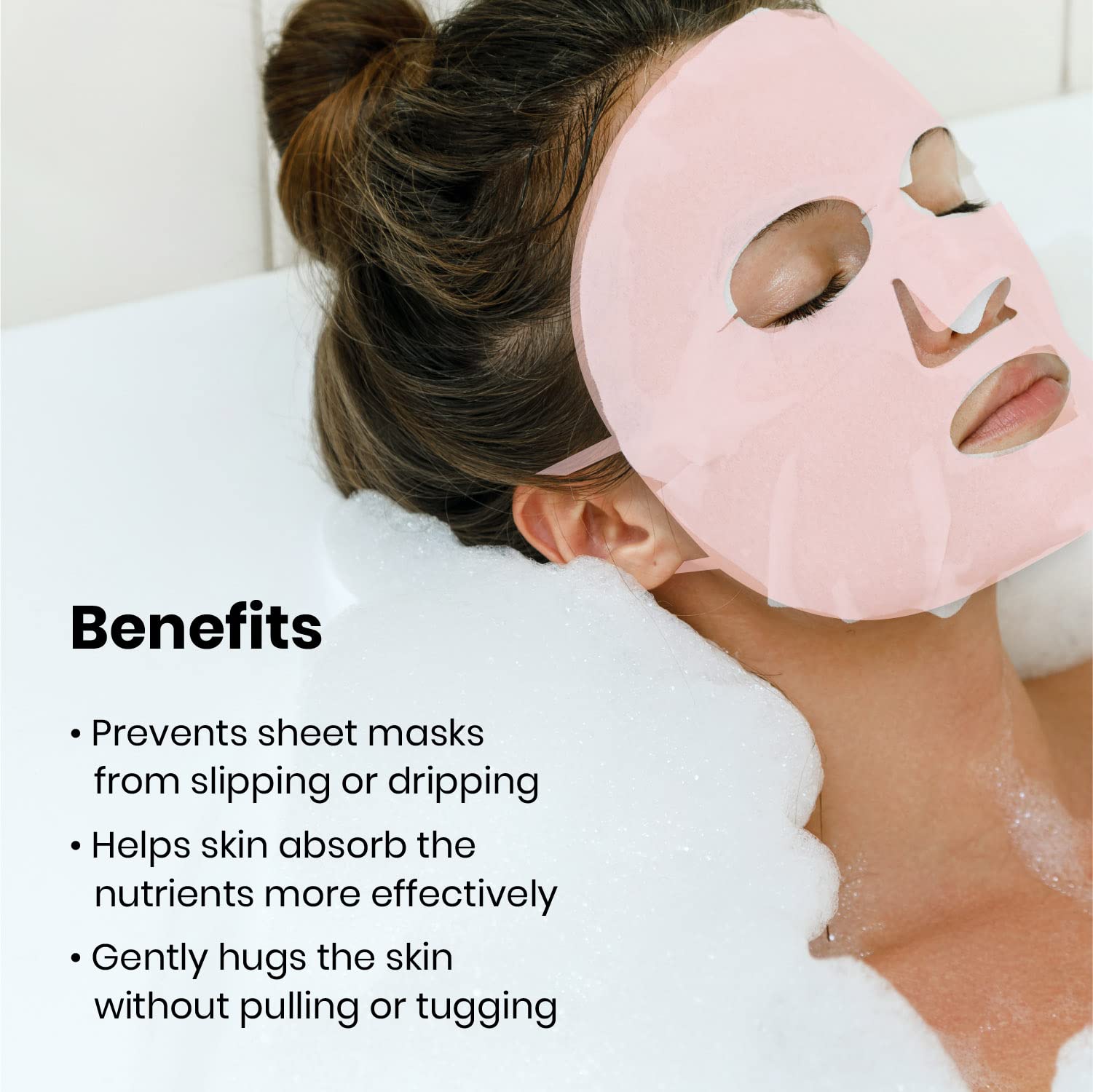 Lindo Silimask covers a sheet mask to prevent slipping during use.