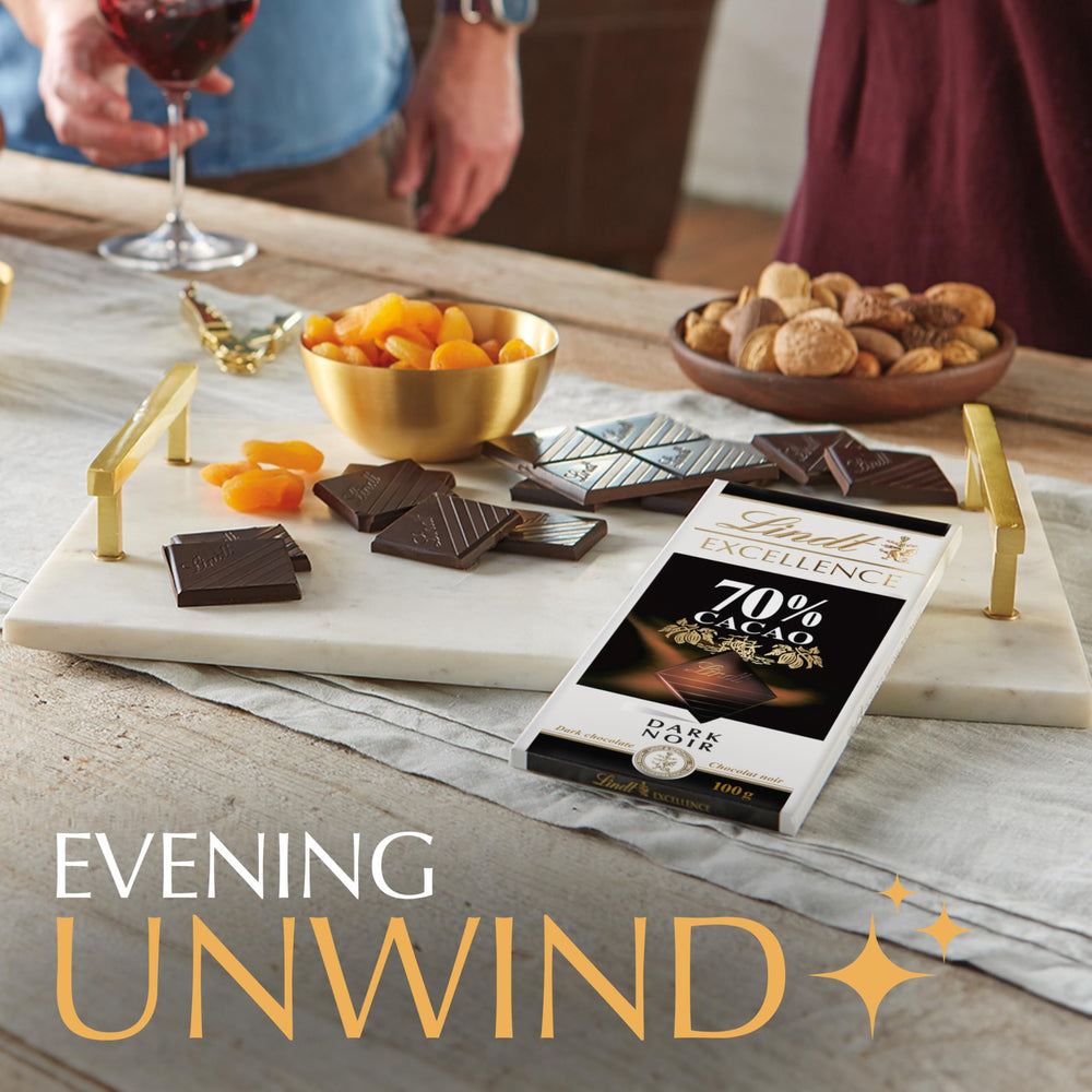 Lindt EXCELLENCE 70% premium ingredients origin highlights