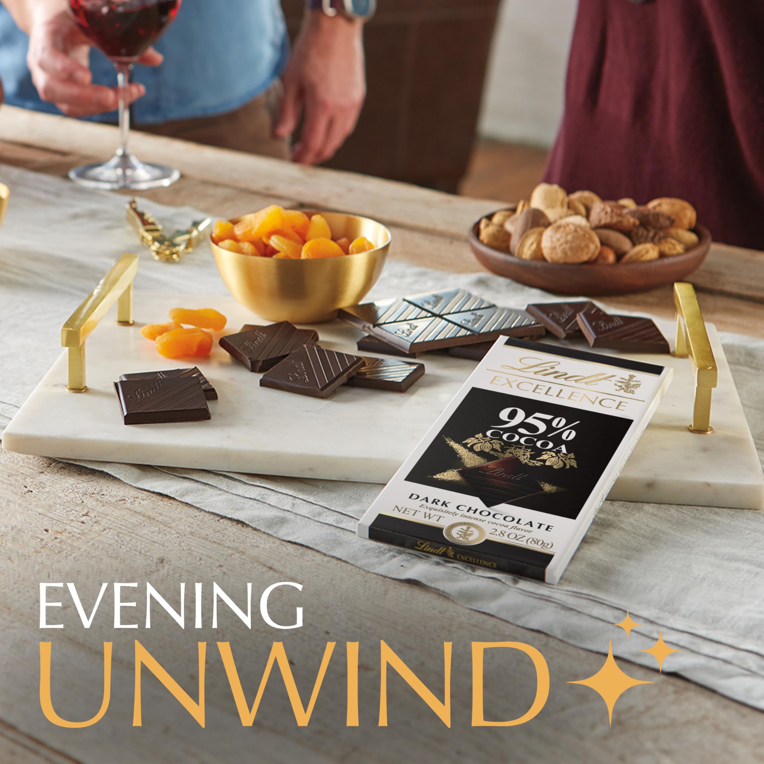 Lindt EXCELLENCE 95% chocolate crafted with premium ingredients