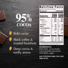 Lindt EXCELLENCE 95% bar showing robust cocoa notes