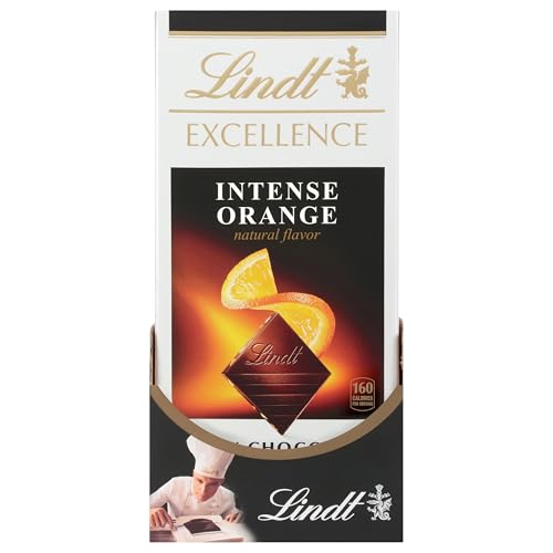 Lindt EXCELLENCE Orange serving suggestions on table setting.