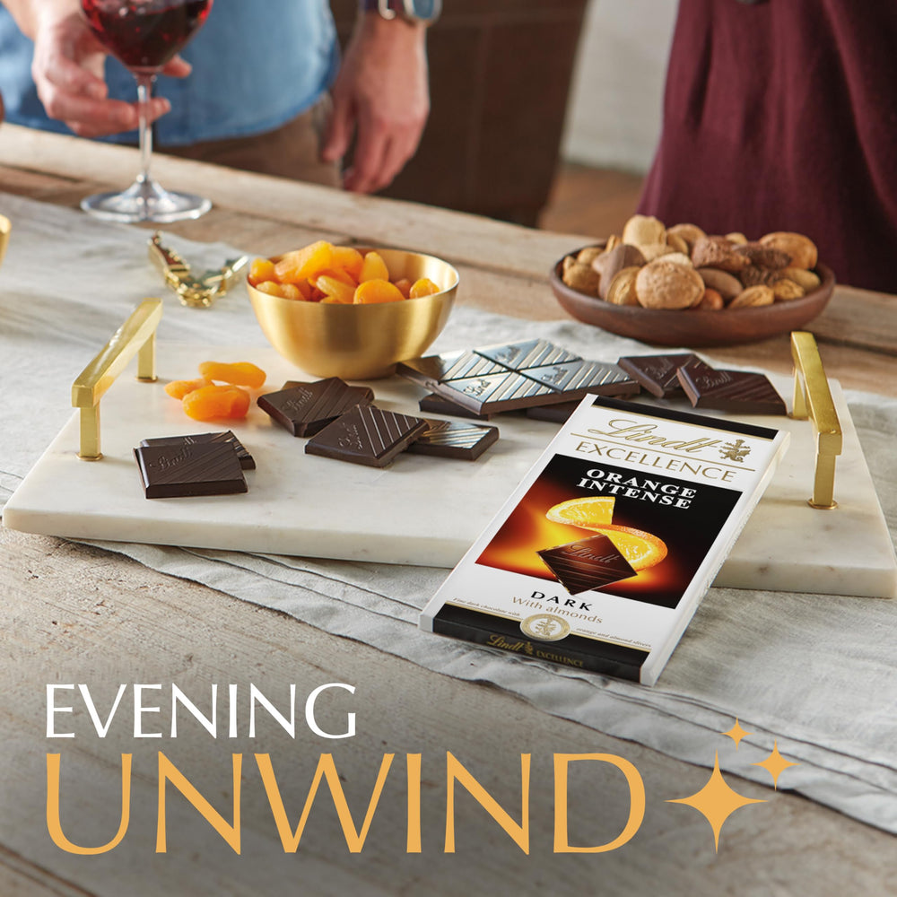 Lindt EXCELLENCE Orange gift box presentation.