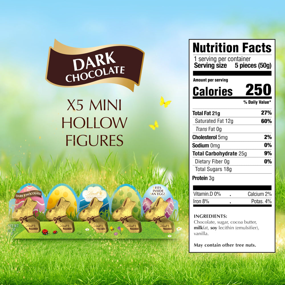 Close-up of Lindt GOLD BUNNY highlighting premium dark chocolate texture