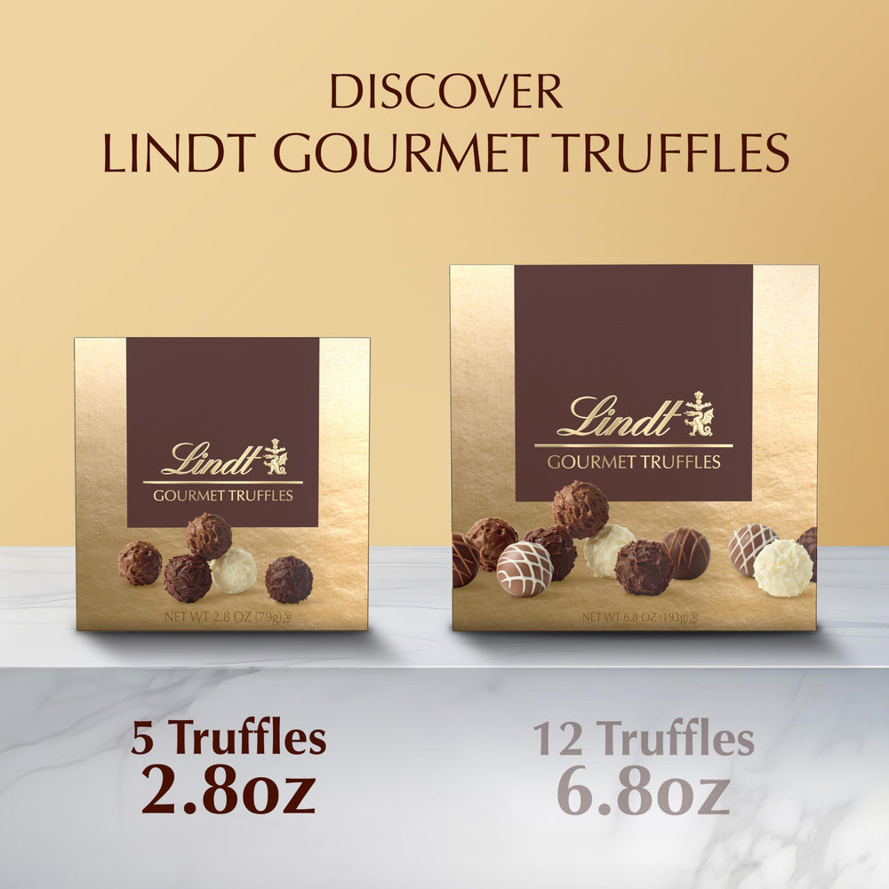 Lindt Gourmet Truffles close-up creamy centers showcasing silky ganache