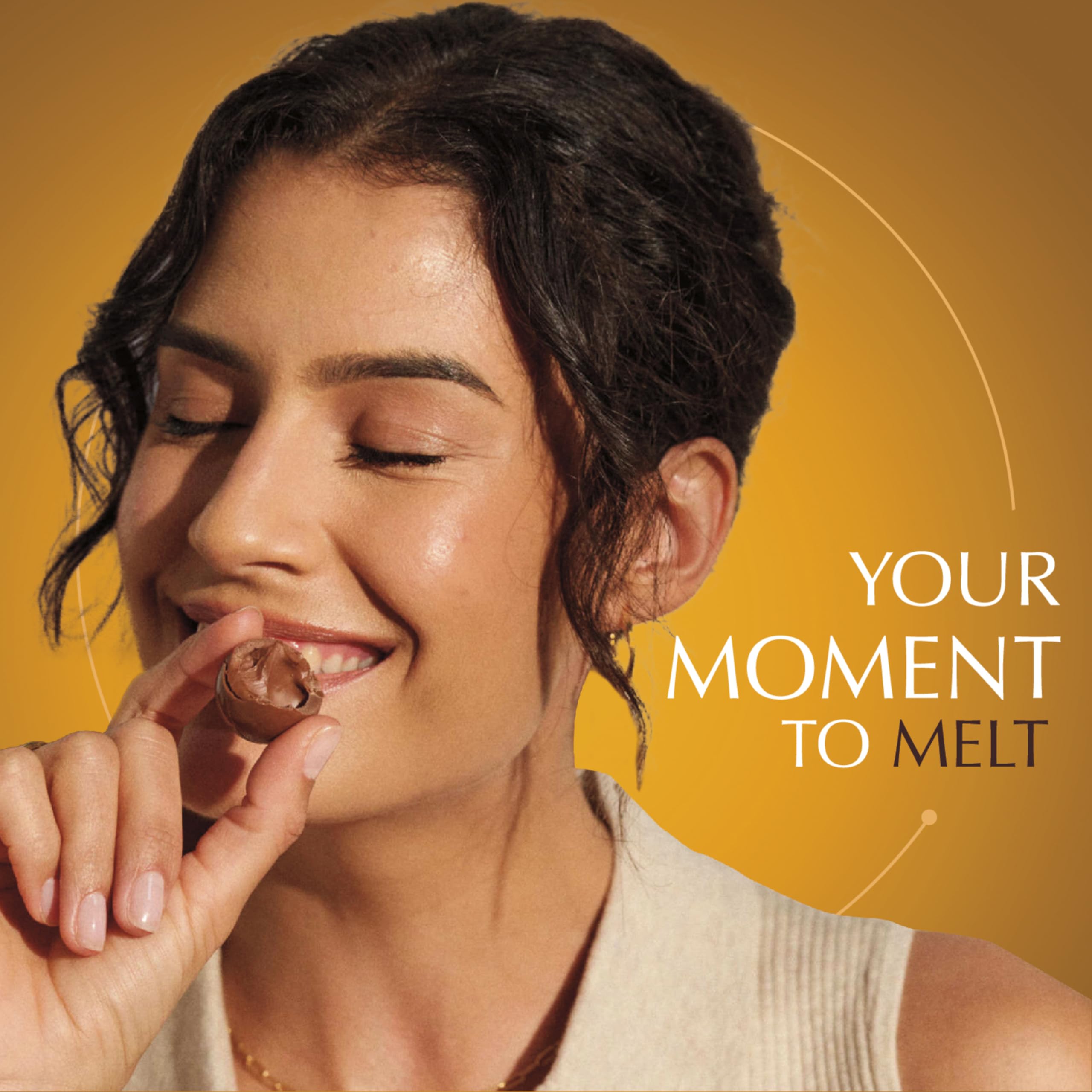 Lindt Lindor Caramel Milk Chocolate Truffles texture with smooth center, premium chocolate experience