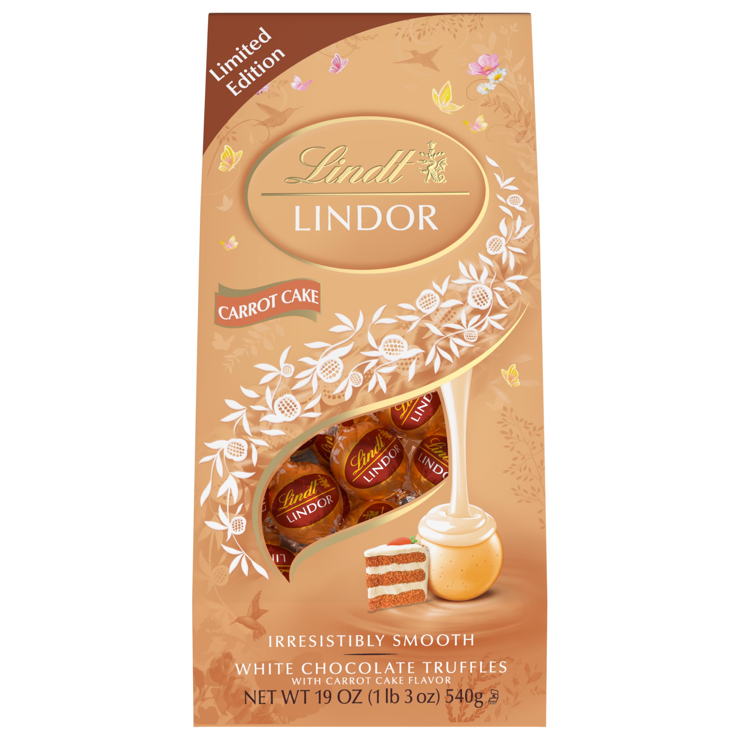Lindt LINDOR Carrot Cake on a dessert plate for gatherings