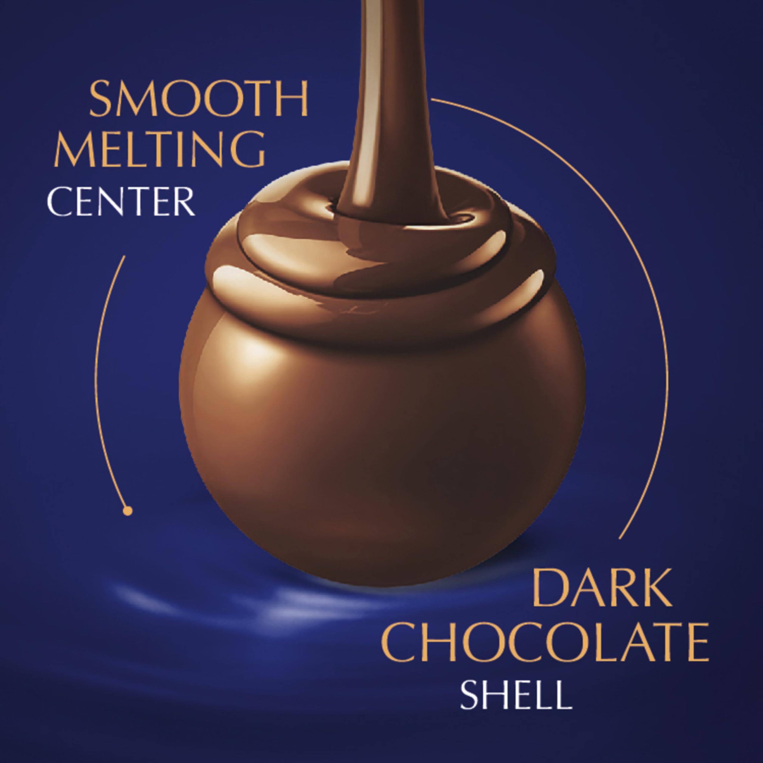 Lindt LINDOR dark chocolate truffles individually wrapped for sharing.