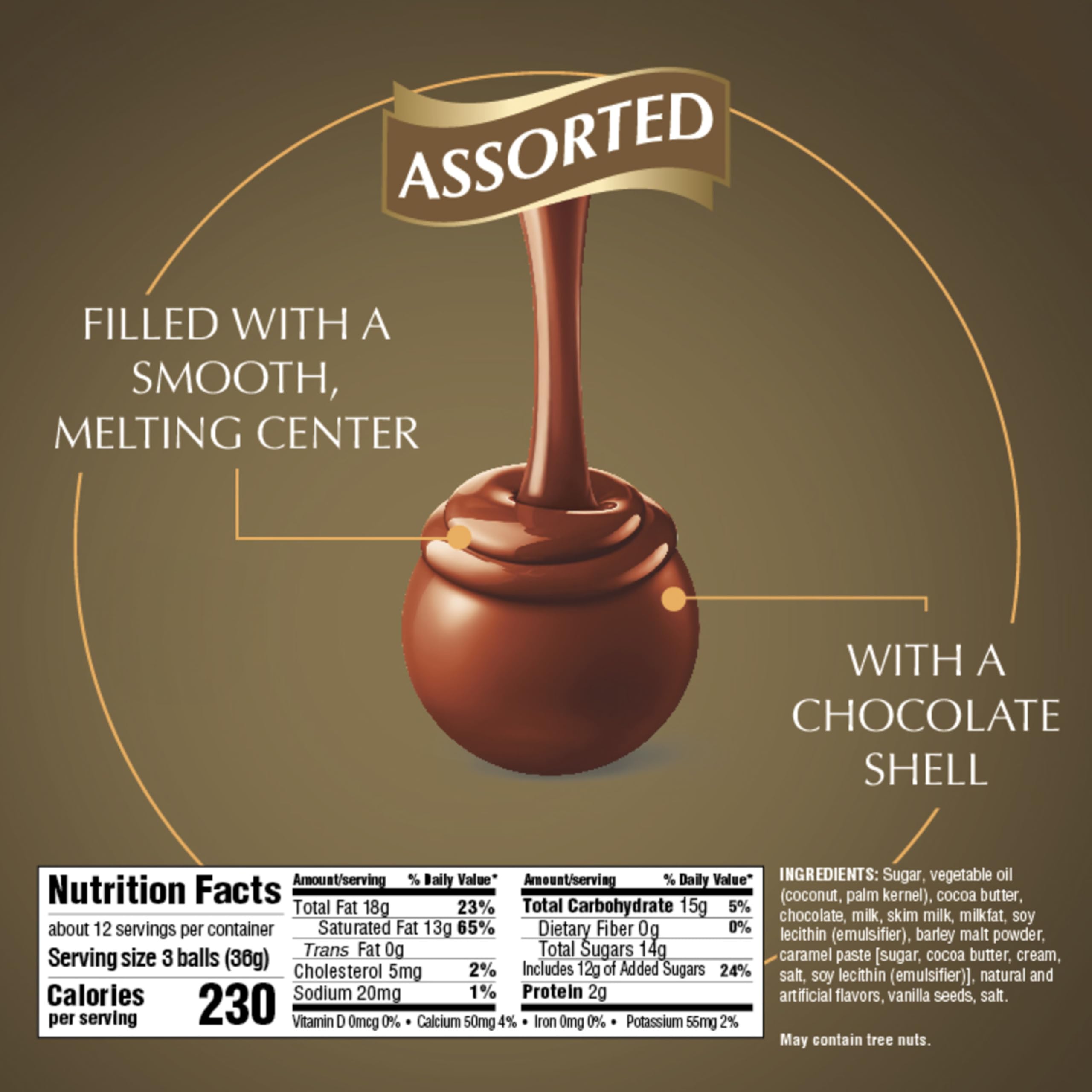 Lindt LINDOR five-flavor closeup, showing the variety for chocolate lovers.