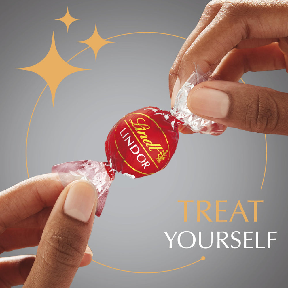 Individually wrapped Lindt Lindor truffles for easy sharing at gatherings.