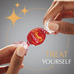 Individually wrapped Lindt Lindor truffles for easy sharing at gatherings.