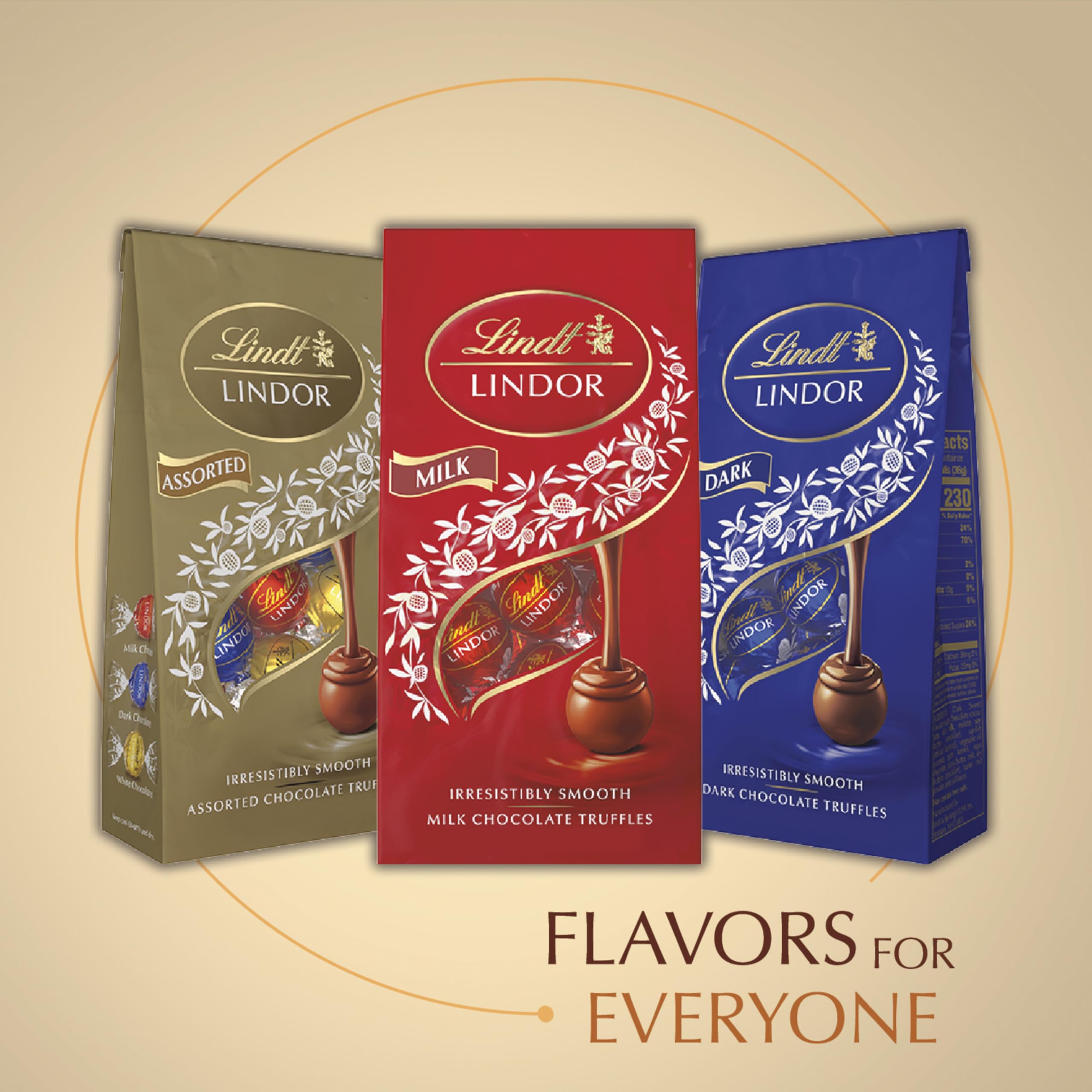 Lindt Lindor individually wrapped truffles, easy sharing and on-the-go enjoyment.