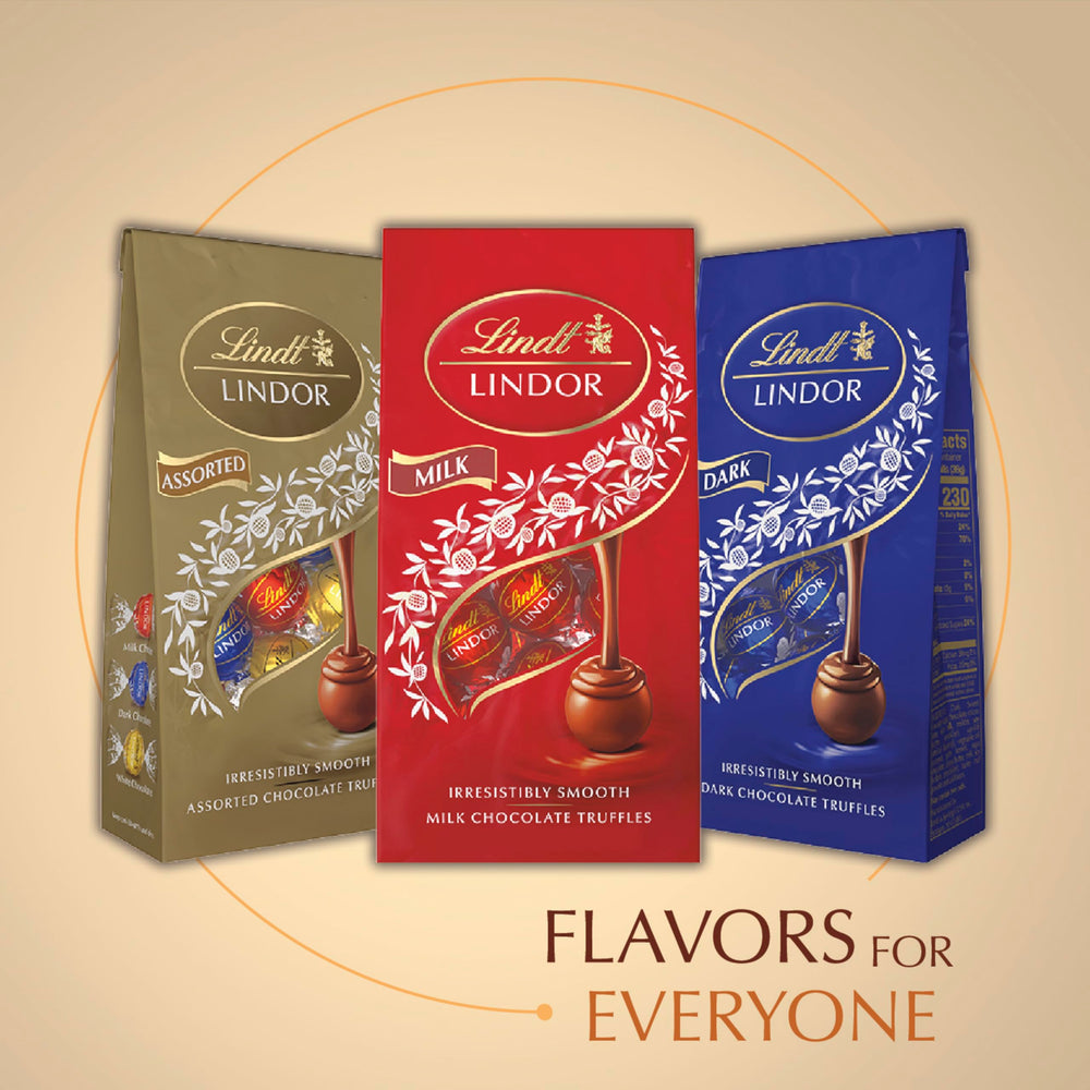 Lindt Lindor individually wrapped truffles, easy sharing and on-the-go enjoyment.