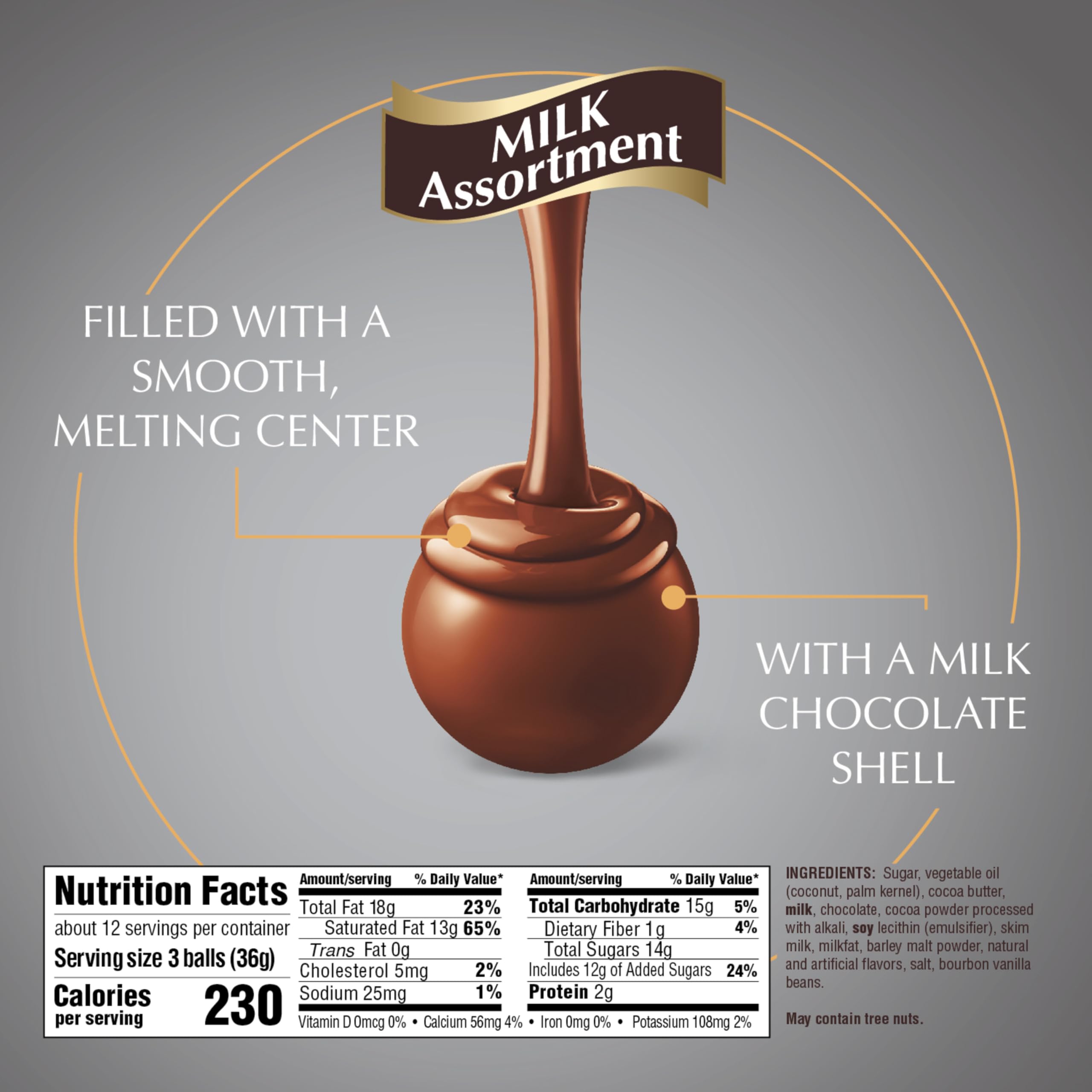 Premium Lindt ingredients create a sophisticated chocolate experience.