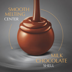 Lindt Lindor Milk Truffles shell breaks to reveal a smooth melting center.
