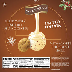 Lindt Lindor Snickerdoodle center closeup showing creamy filling.