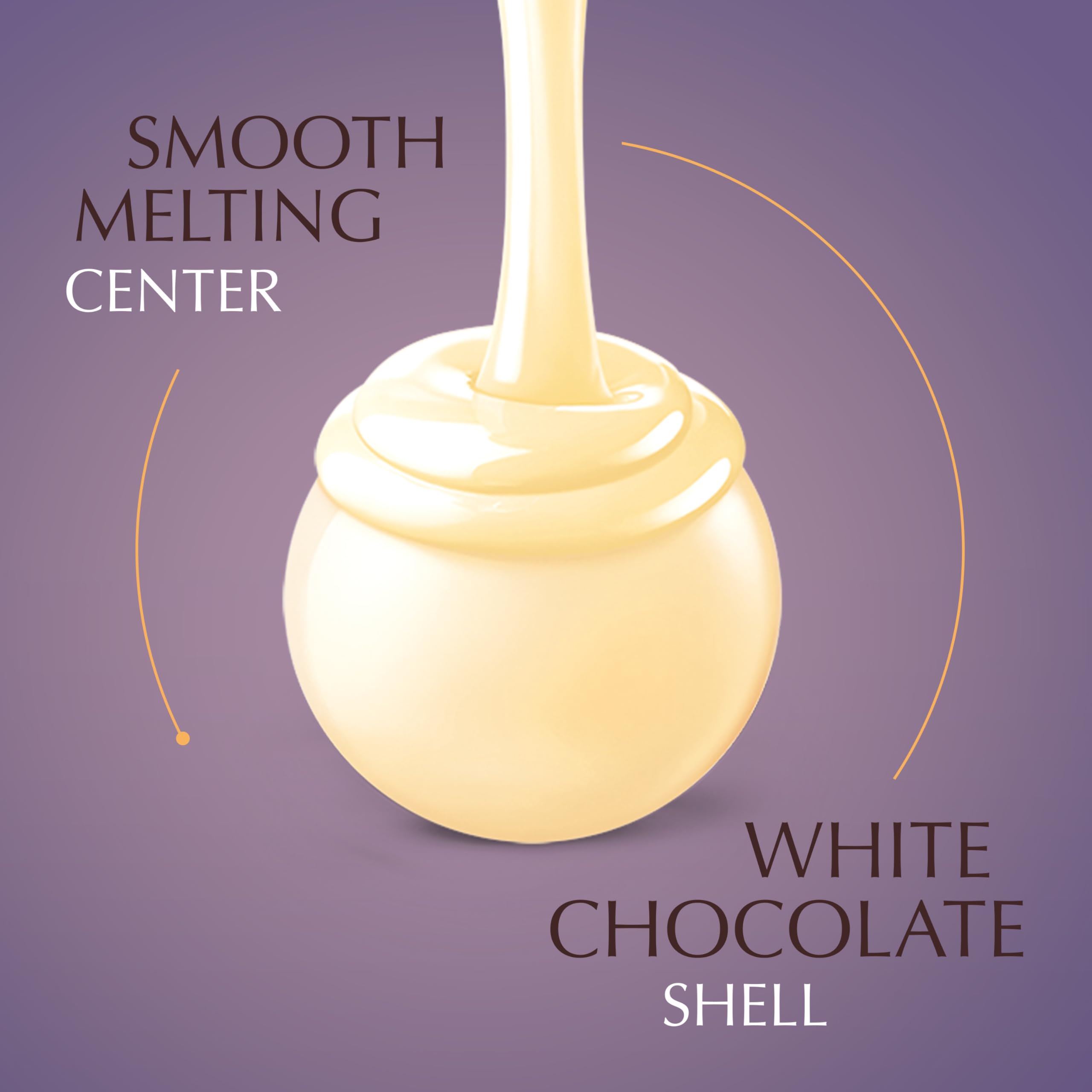 Close-up of the smooth melting center inside a LINDOR truffle