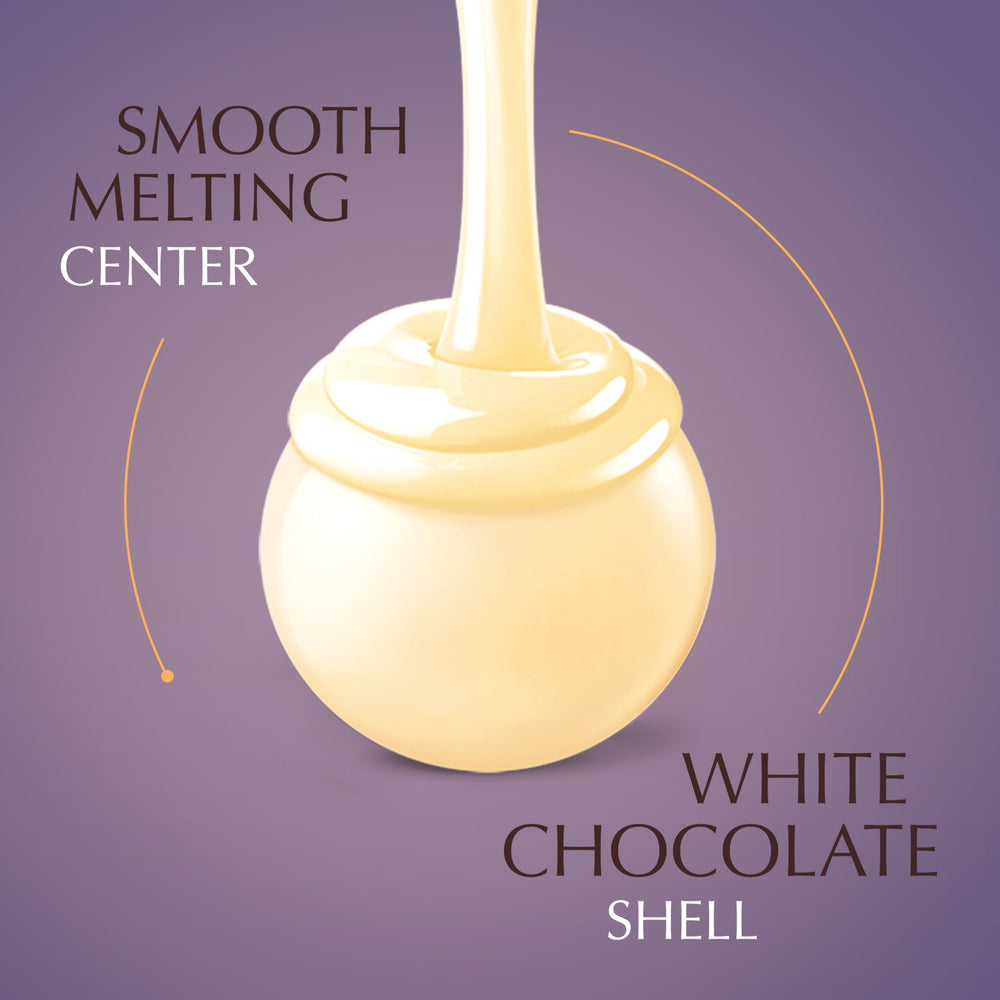 Close-up of the smooth melting center inside a LINDOR truffle