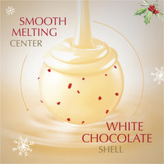 Lindt Lindor White Peppermint Truffles unwrapped image invites sharing and indulgence.