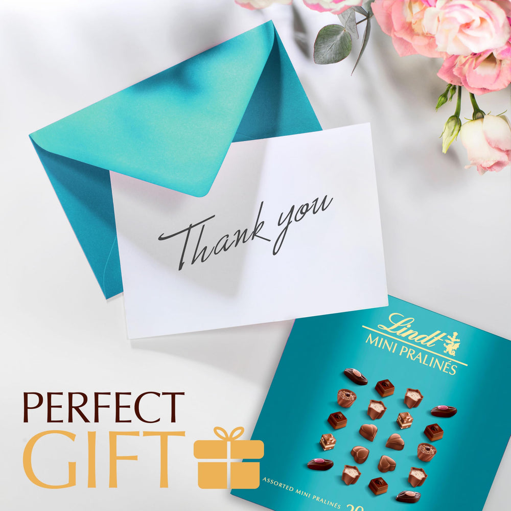 Lindt milk chocolate pralines with praline and caramel interior