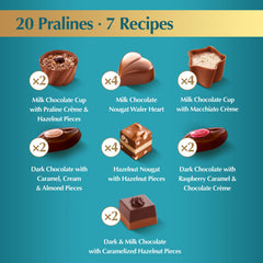 Lindt raspberry nougat pralines on a premium platter