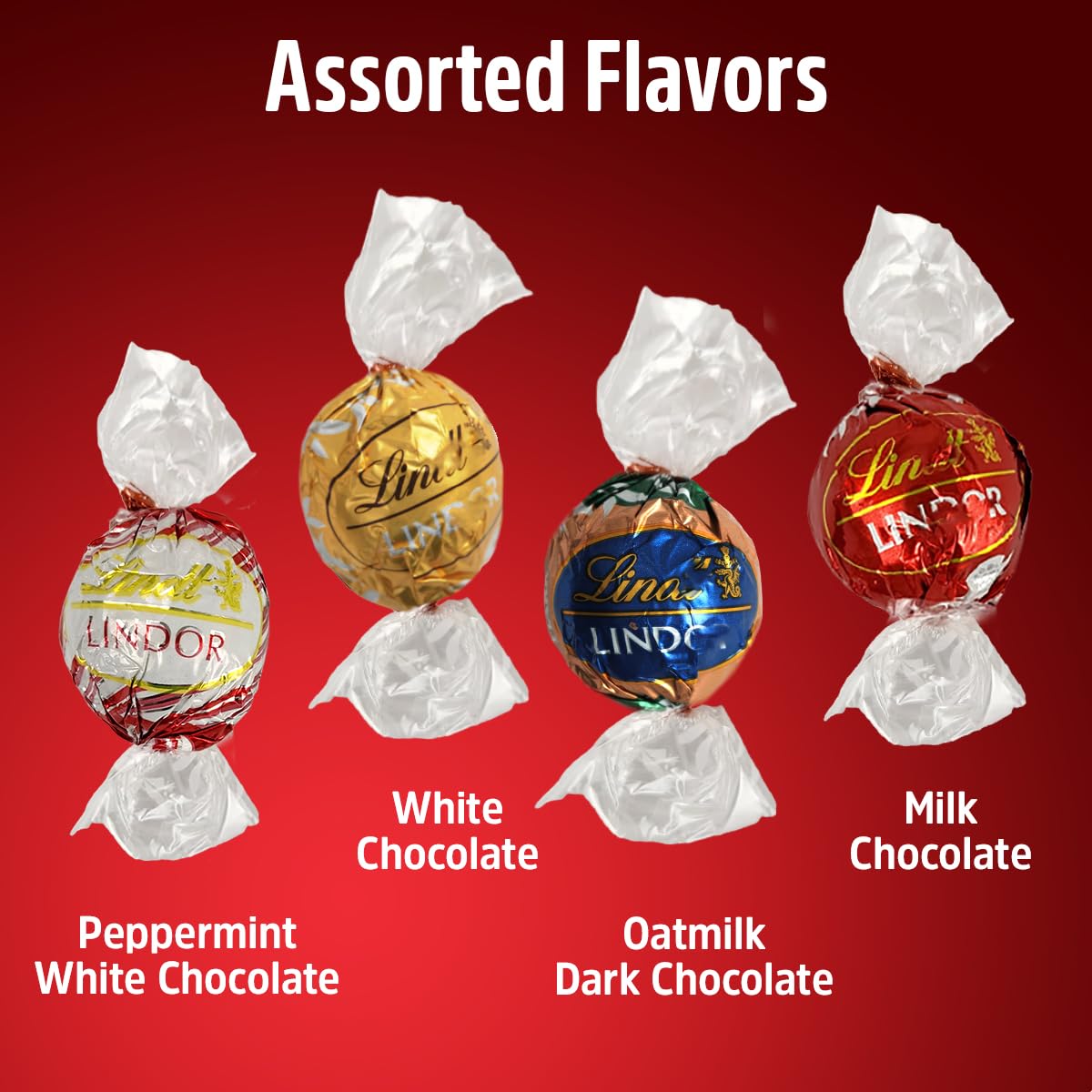 Lindt white chocolate truffles with creamy sweetness