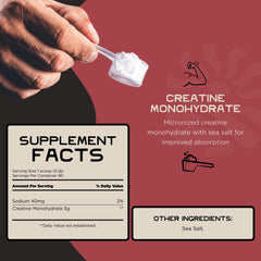 Lineage Provisions creatine powder scoop indicating serving size.