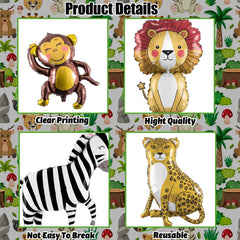 Lingqiang leopard foil balloon brings vibrant wild-cat accents to the party.