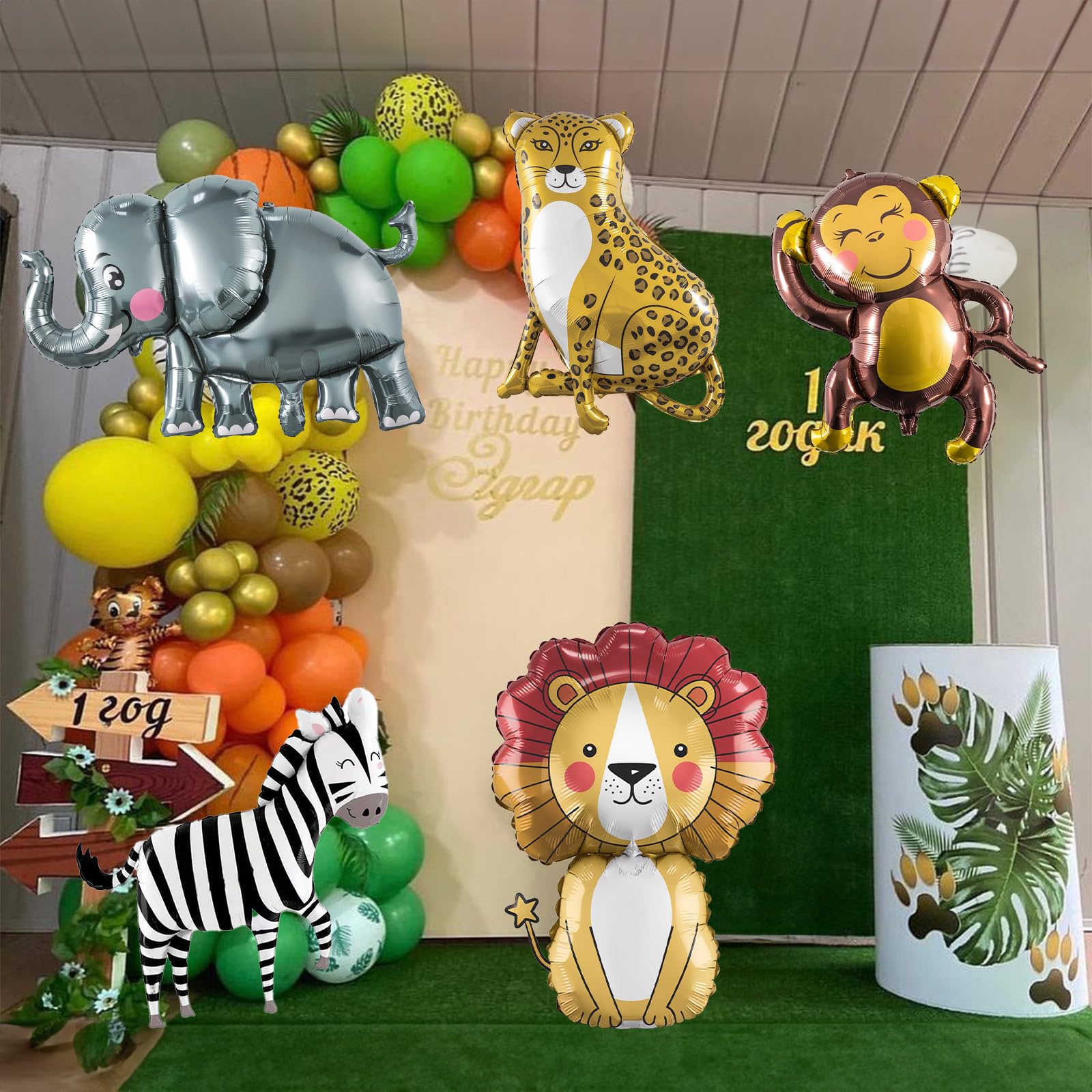 Lingqiang party-setup-display-foil-balloons ready-to-hang decor for easy setup.