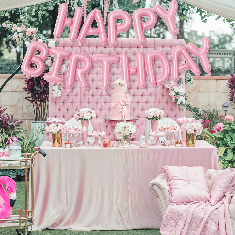 Lingqiang pearlescent pink balloons, durable foil finish for long-lasting decor.