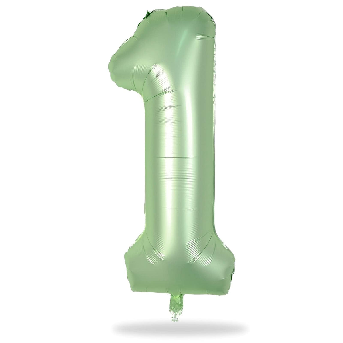 Lingqiang Sage Green 40-inch number 1 balloon, bold first-birthday focal point.