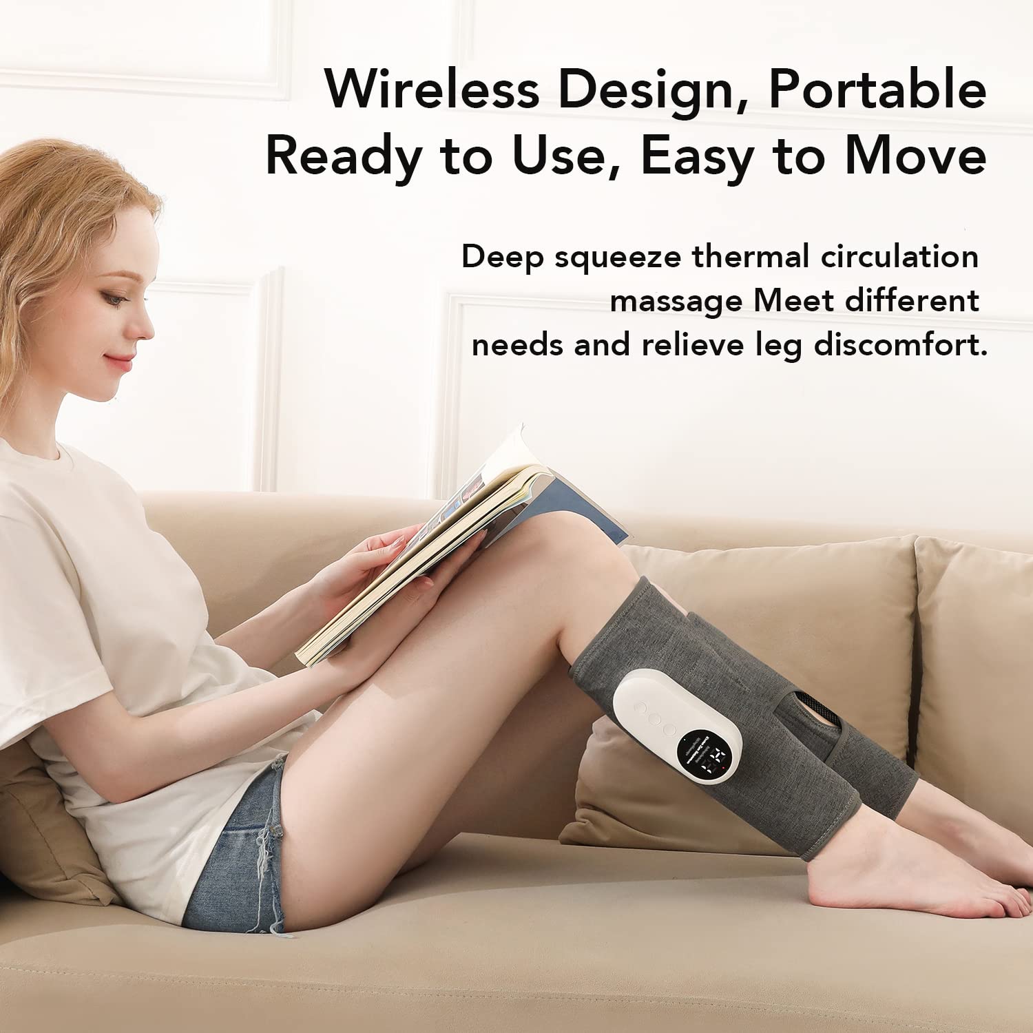 LINGTENG leg massager compact and light for travel.