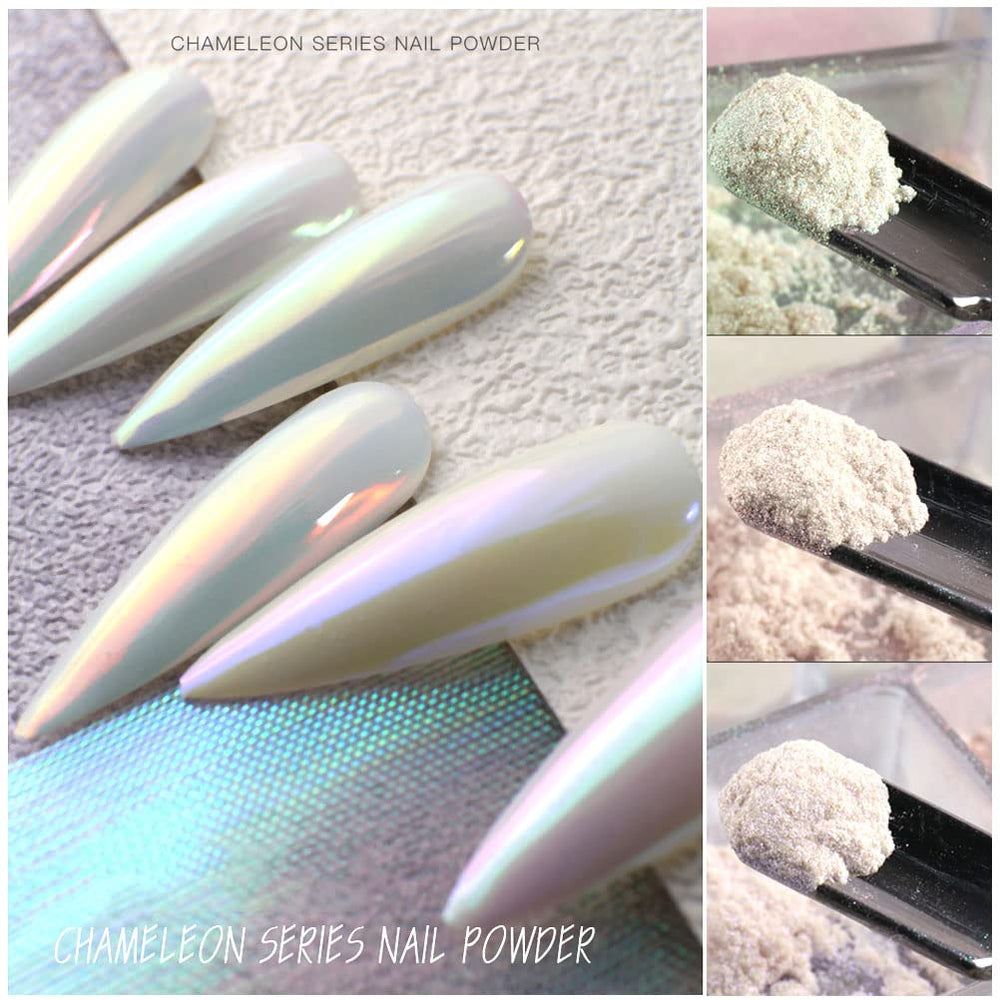 Lingyun home-use kit with sponges enables easy at-home chrome nails.